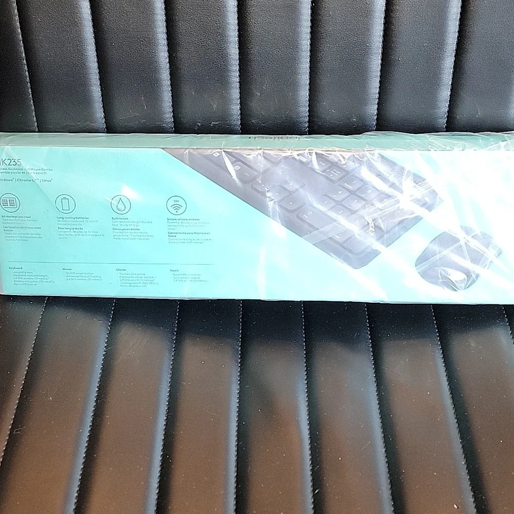 BRAND NEW NEVER USED OR OPENED Logitech MK235 Wireless Keyboard - Black